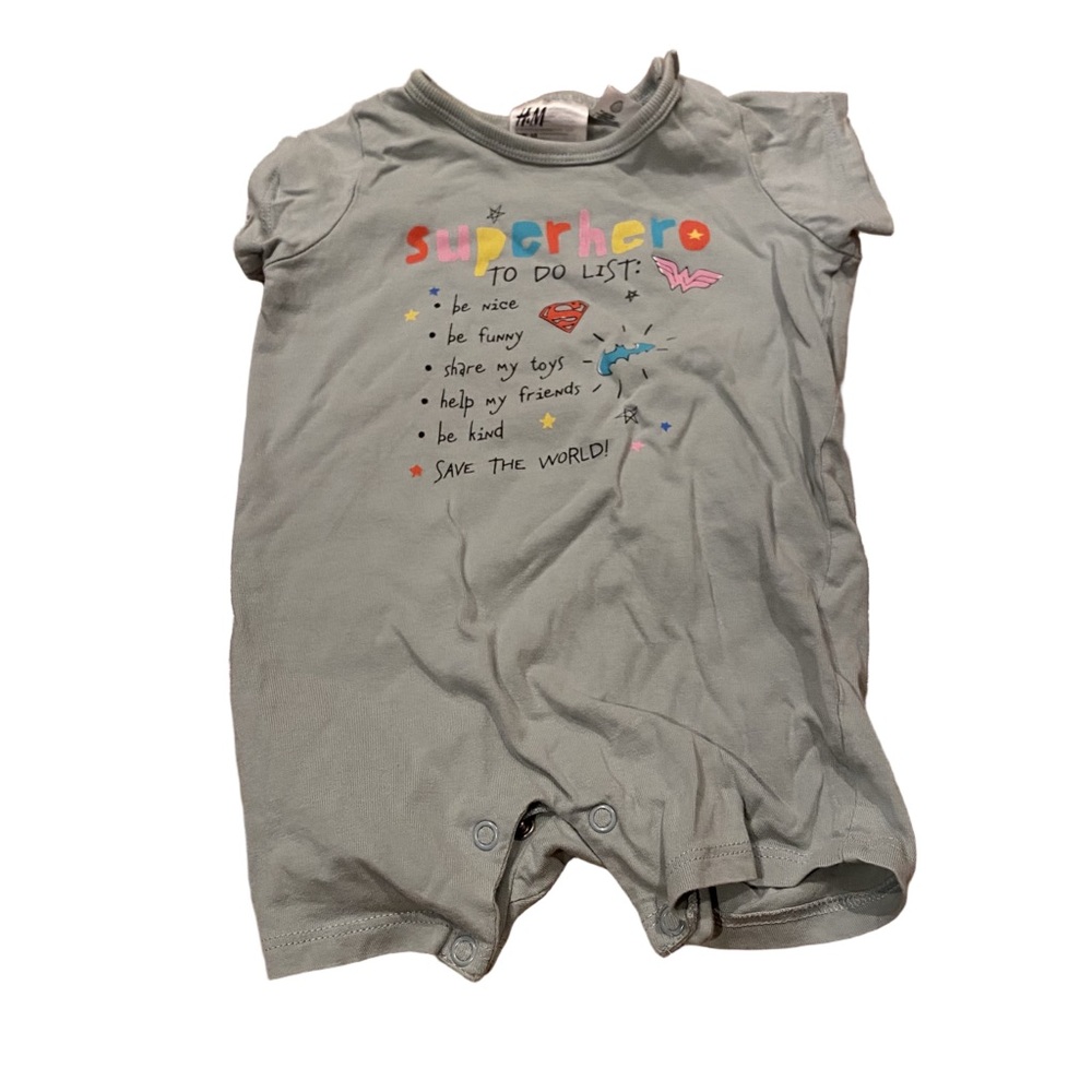 H&M Baby 4-6 m Superhero Romper Summer Clothing One Piece Apparel 4/$20 🛑